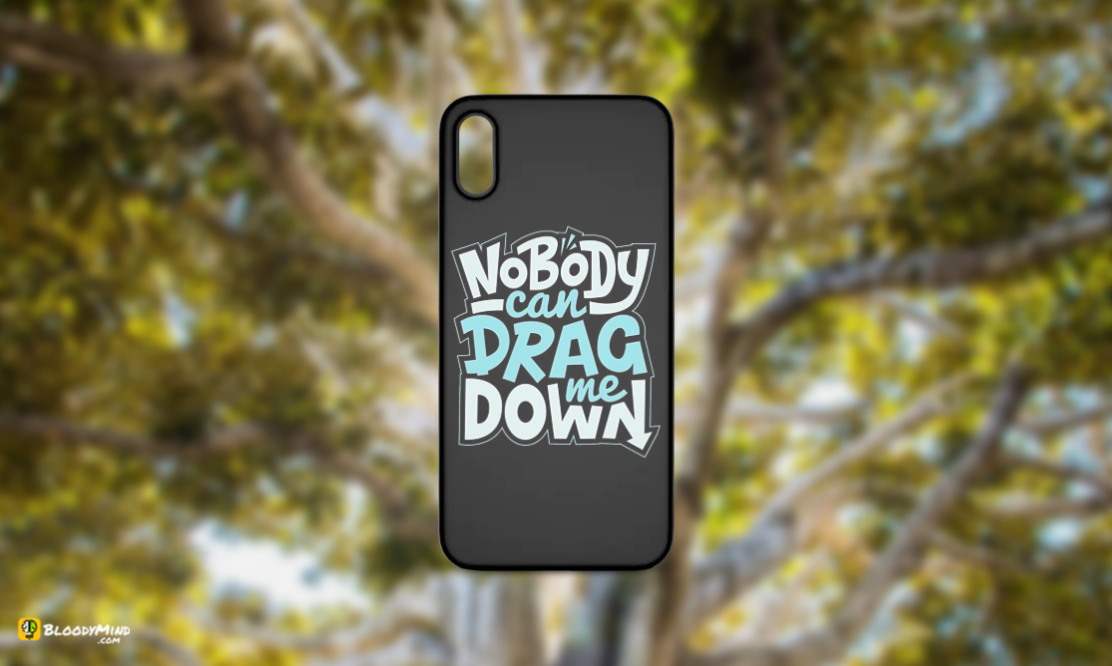 "Nobody Can Drag Me Down" Glossy Case Perfect Fit