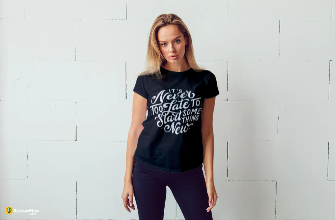 "Never Too Late" Women's Premium Statement Shirt