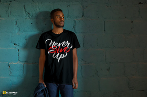 "Never Give Up" Men's" Premium Statement Shirt