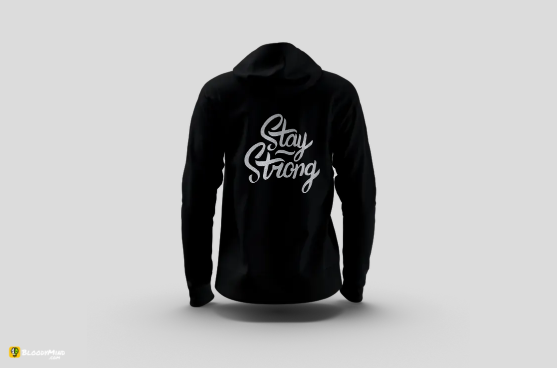 "Stay Strong" Men’s Premium Statement Hoodie