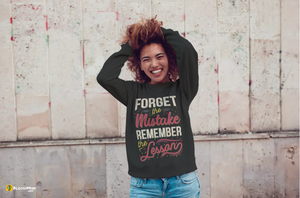 "Forget the Mistake" Women Cozy Long Sleeve Crew Neck Sweater