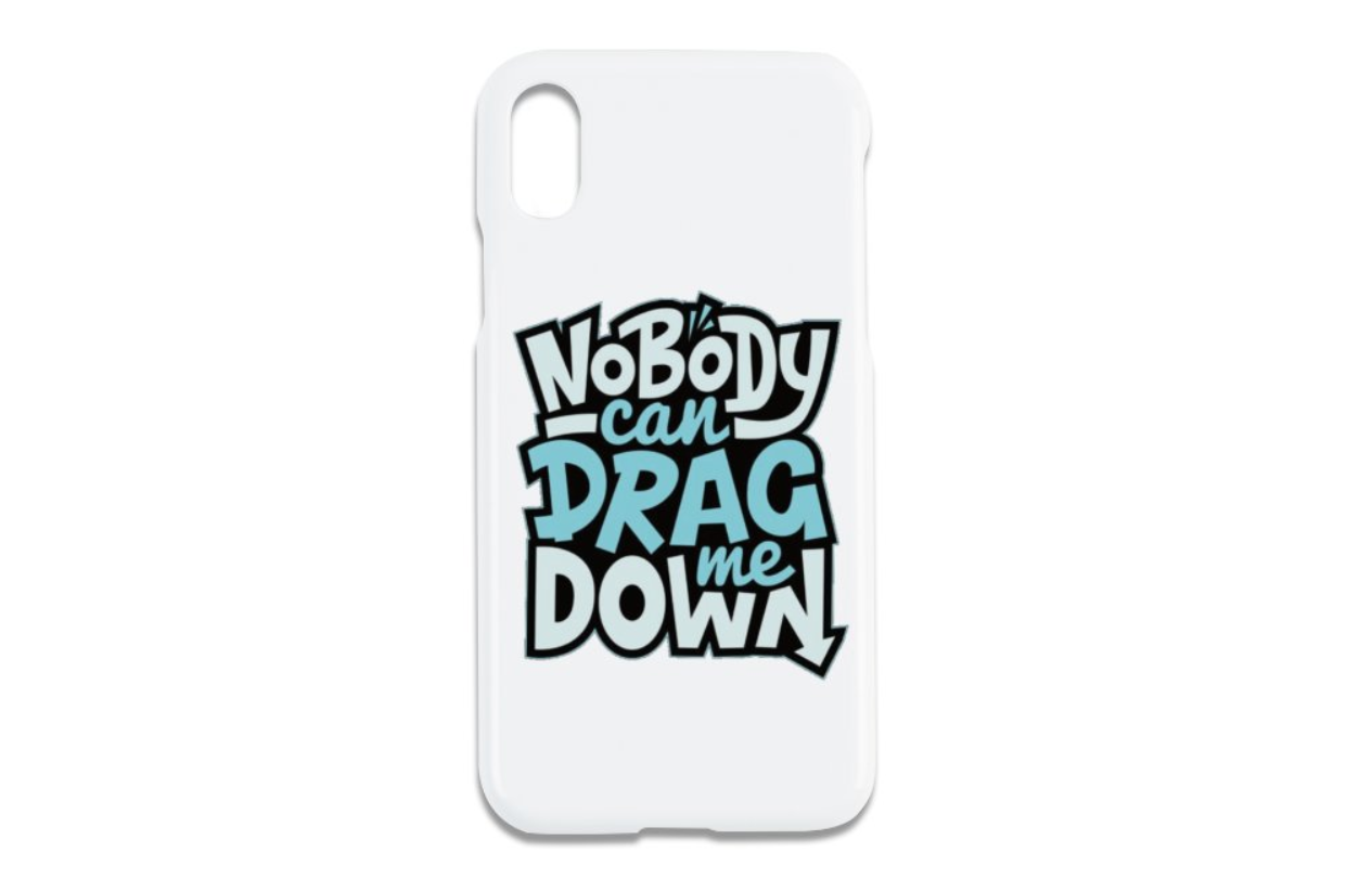 "Nobody Can Drag Me Down" Glossy Case Perfect Fit