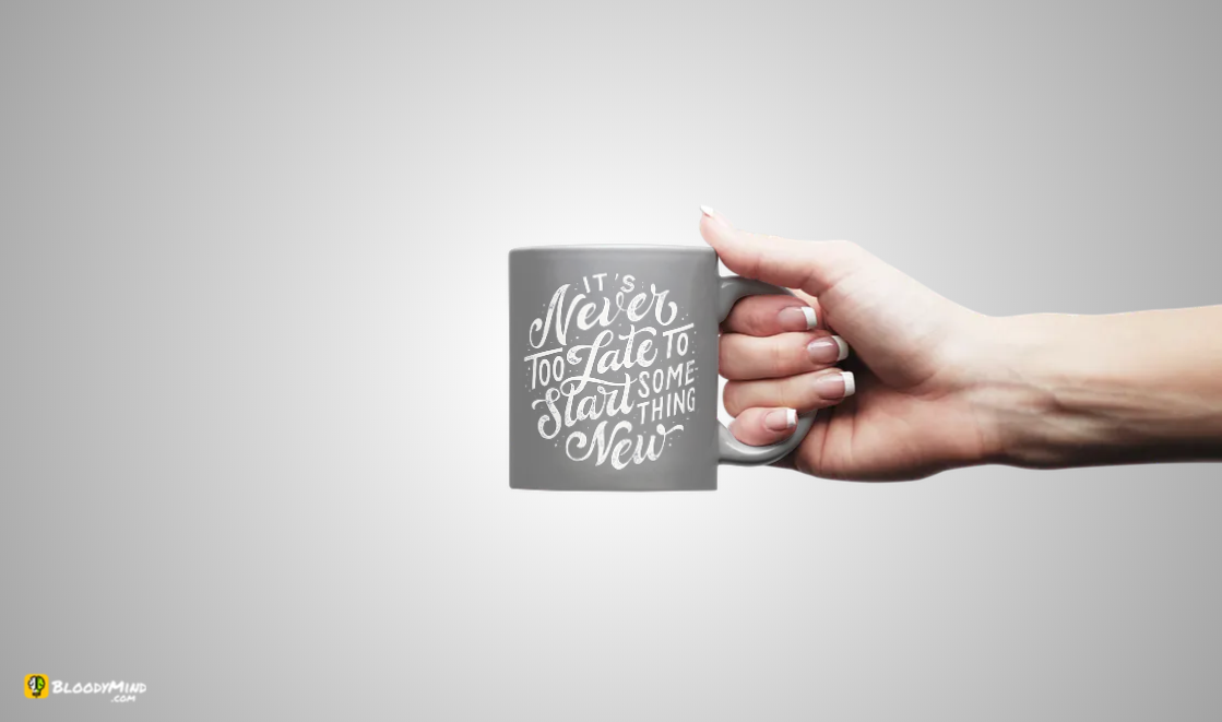 "Never Too Late" Premium Statement Mug