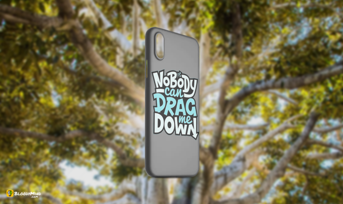 "Nobody Can Drag Me Down" Glossy Case Perfect Fit