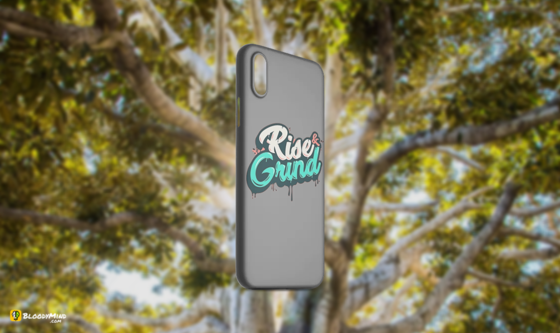 "Rise and Grind" Glossy Case Perfect Fit