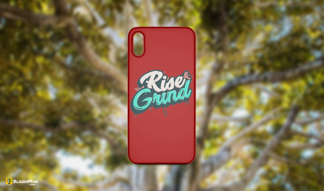 "Rise and Grind" Glossy Case Perfect Fit