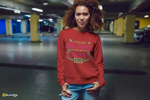 "Challenge You" Women Cozy Long Sleeve Crew Neck Sweater