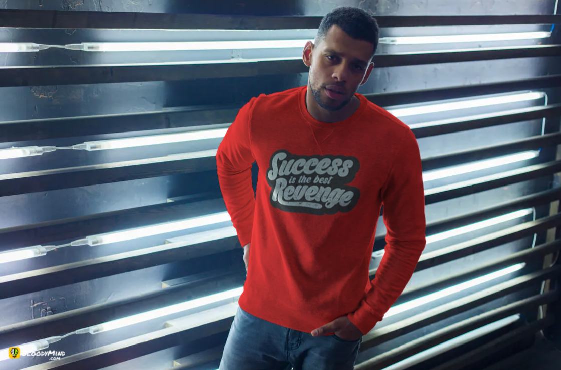 "Success is Revenge" Men’s Crew Neck Statement Sweatshirt