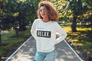 "Note to Self" Women Cozy Long Sleeve Crew Neck Sweater