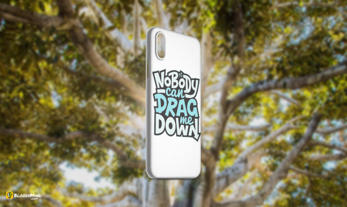 "Nobody Can Drag Me Down" Glossy Case Perfect Fit